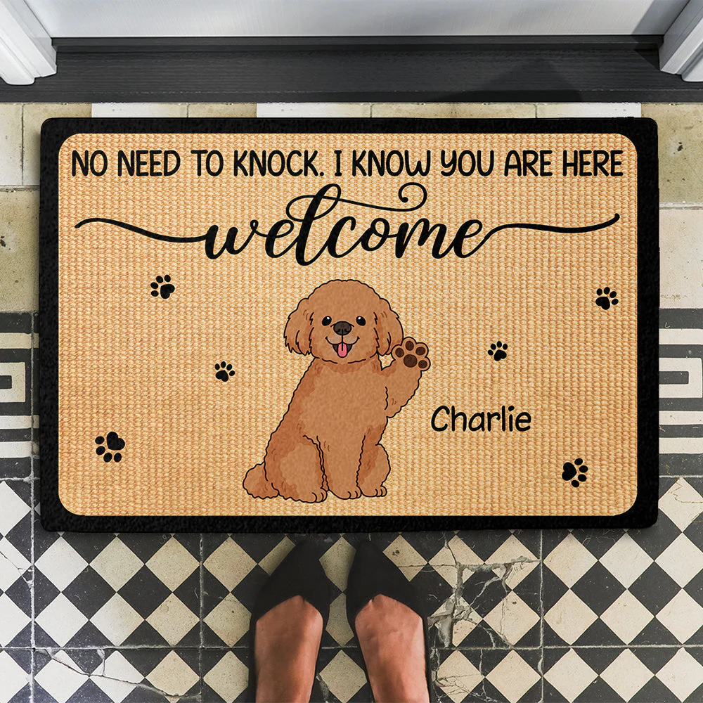 Dogs Know You Here - Personalized Custom Doormat - Image 2