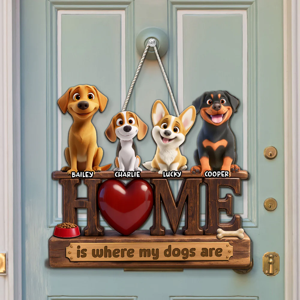 Dogs Make It Home - Personalized Custom Wood Sign - Image 4