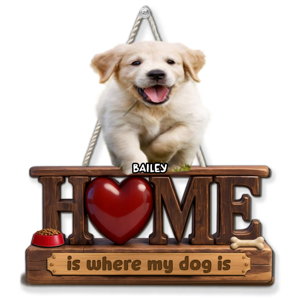Dogs Make It Home Photo - Personalized Custom Wood Sign - Image 3