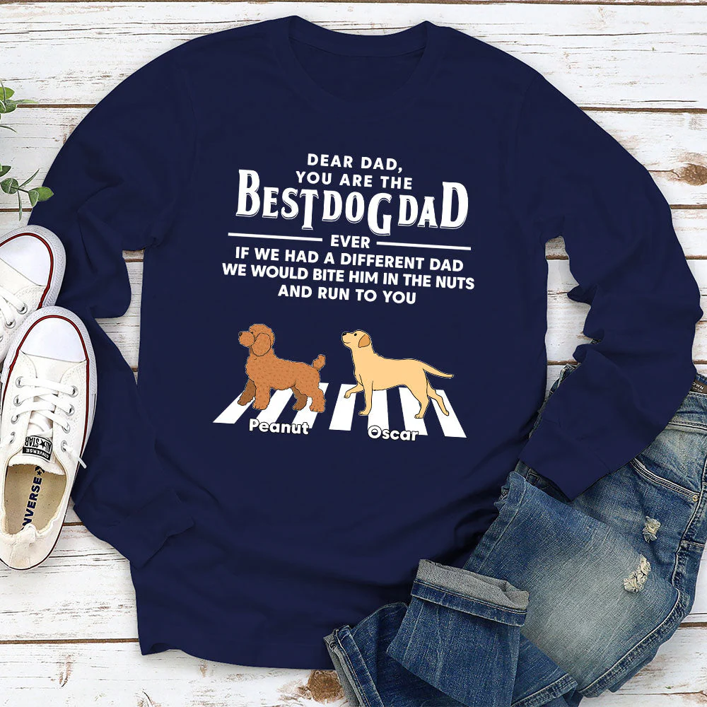 Dogs Run To You (Up To 4 Dogs) - Personalized Custom Long Sleeve T-shirt - Image 2