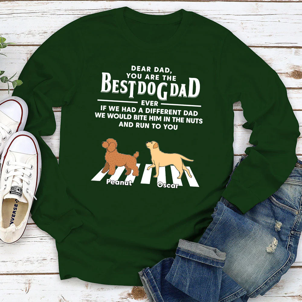 Dogs Run To You (Up To 4 Dogs) - Personalized Custom Long Sleeve T-shirt - Image 3