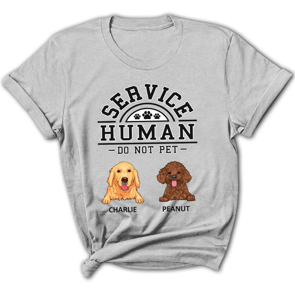 Dogs Service Human 1 - Personalized Custom Women's T-shirt