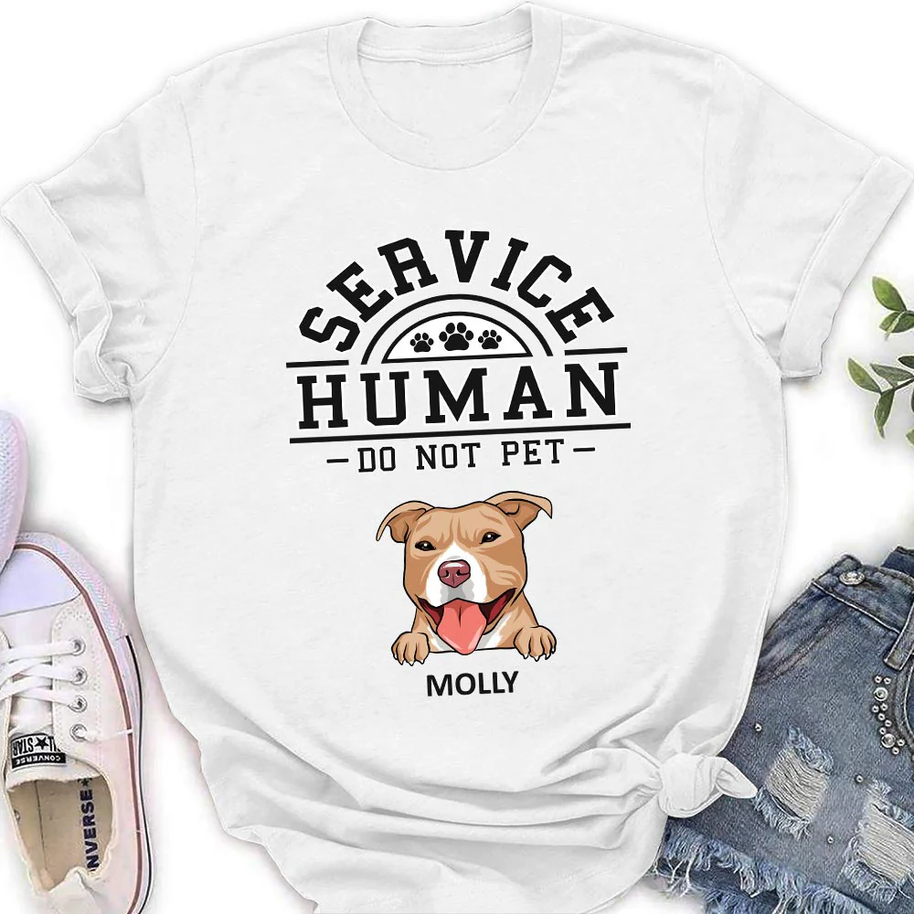 Dogs Service Human 1 - Personalized Custom Women's T-shirt - Image 2