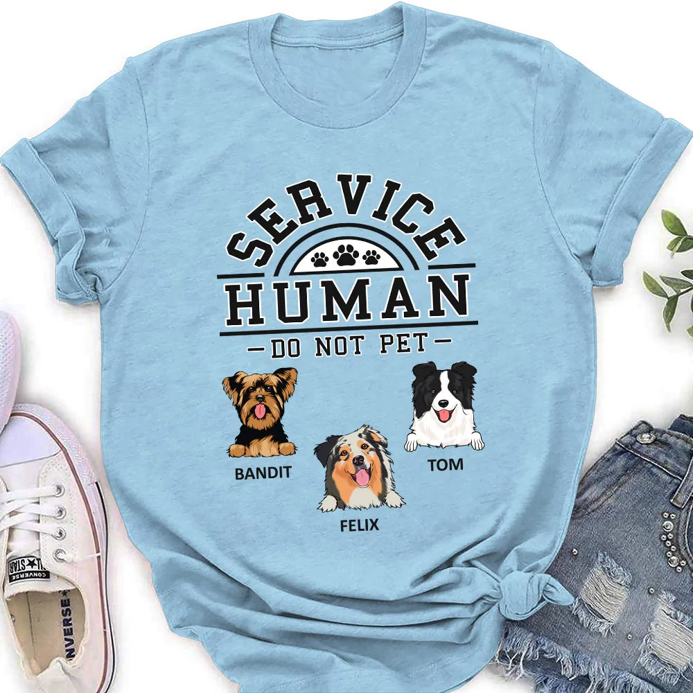 Dogs Service Human 1 - Personalized Custom Women's T-shirt - Image 3