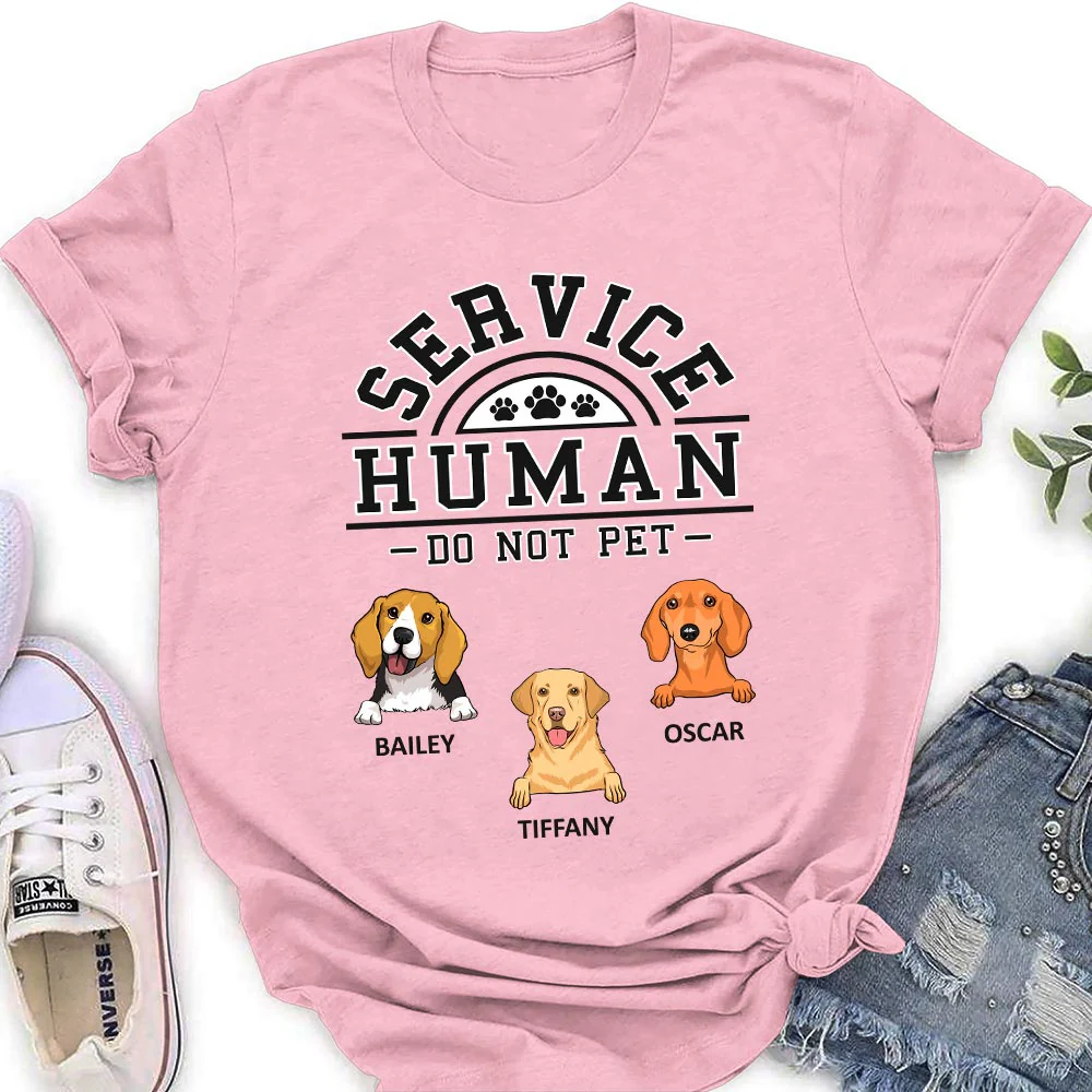 Dogs Service Human 1 - Personalized Custom Women's T-shirt - Image 4