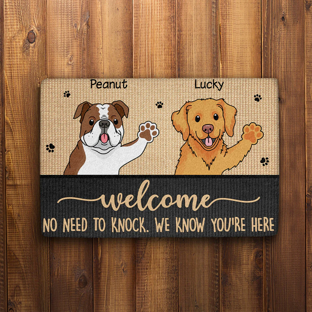 Dogs Welcome Home - Personalized Custom Doormat - Image 3