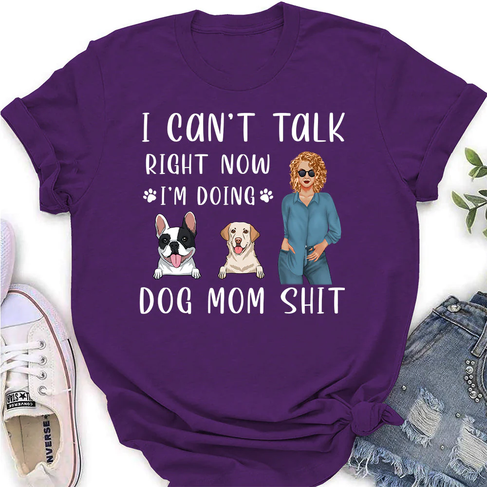 Doing Dog Mom - Personalized Custom Women's T-shirt - Image 2