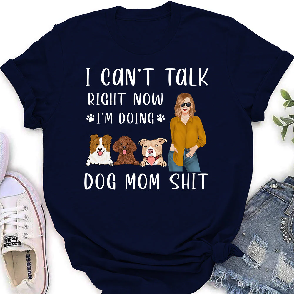 Doing Dog Mom - Personalized Custom Women's T-shirt - Image 3