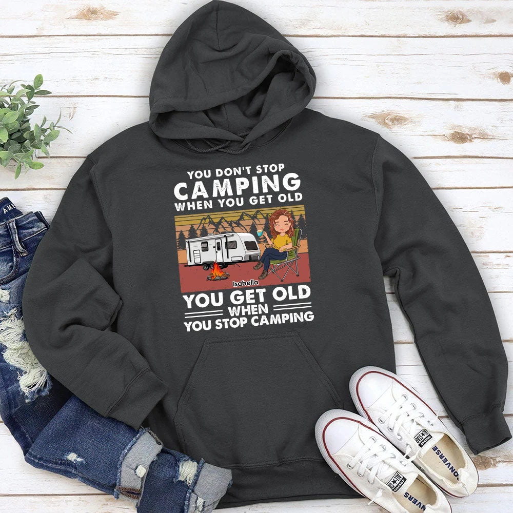 Dont Stop Camping - Personalized Custom Hoodie - Image 4