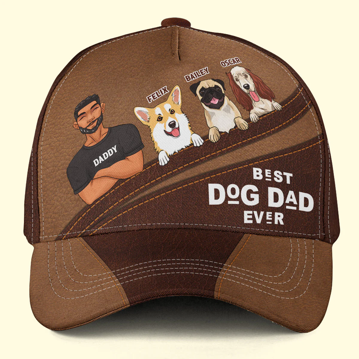 Dope Dog Dad - Personalized Custom Cap - Image 3