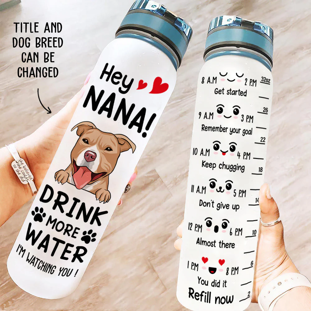 Drink More Water - Personalized Custom Water Tracker Bottle - Image 2