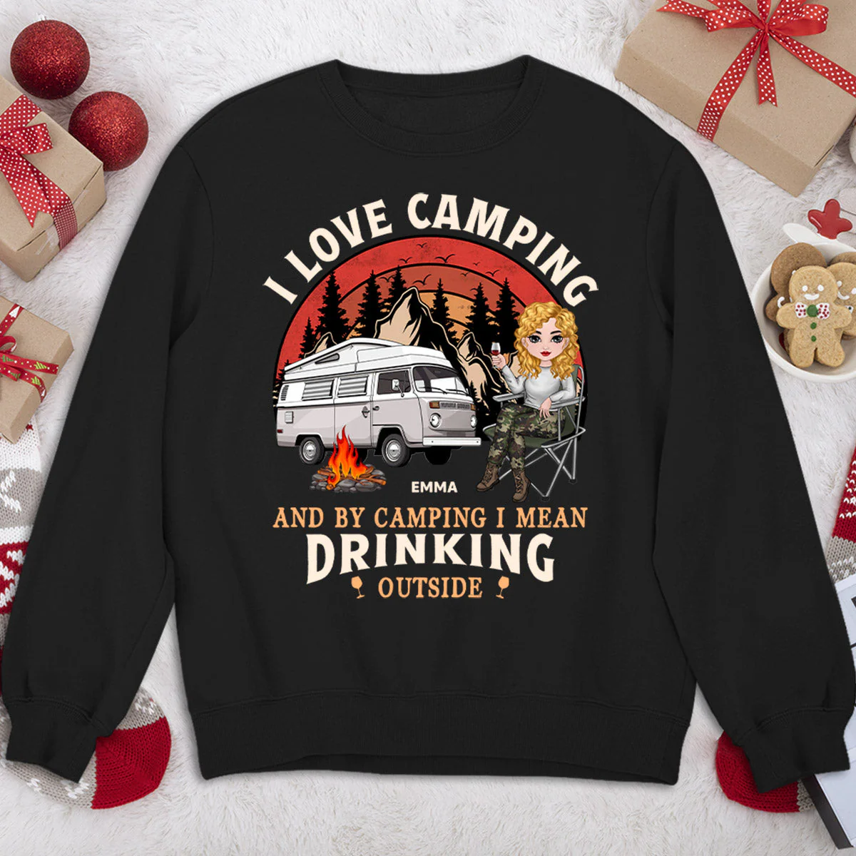 Drinking Outside - Personalized Custom Sweatshirt - Image 2