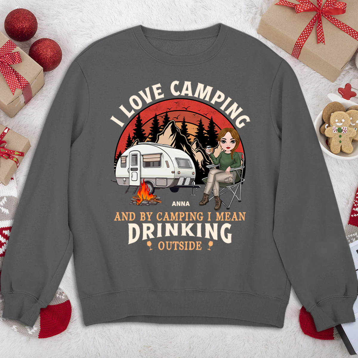 Drinking Outside - Personalized Custom Sweatshirt - Image 3