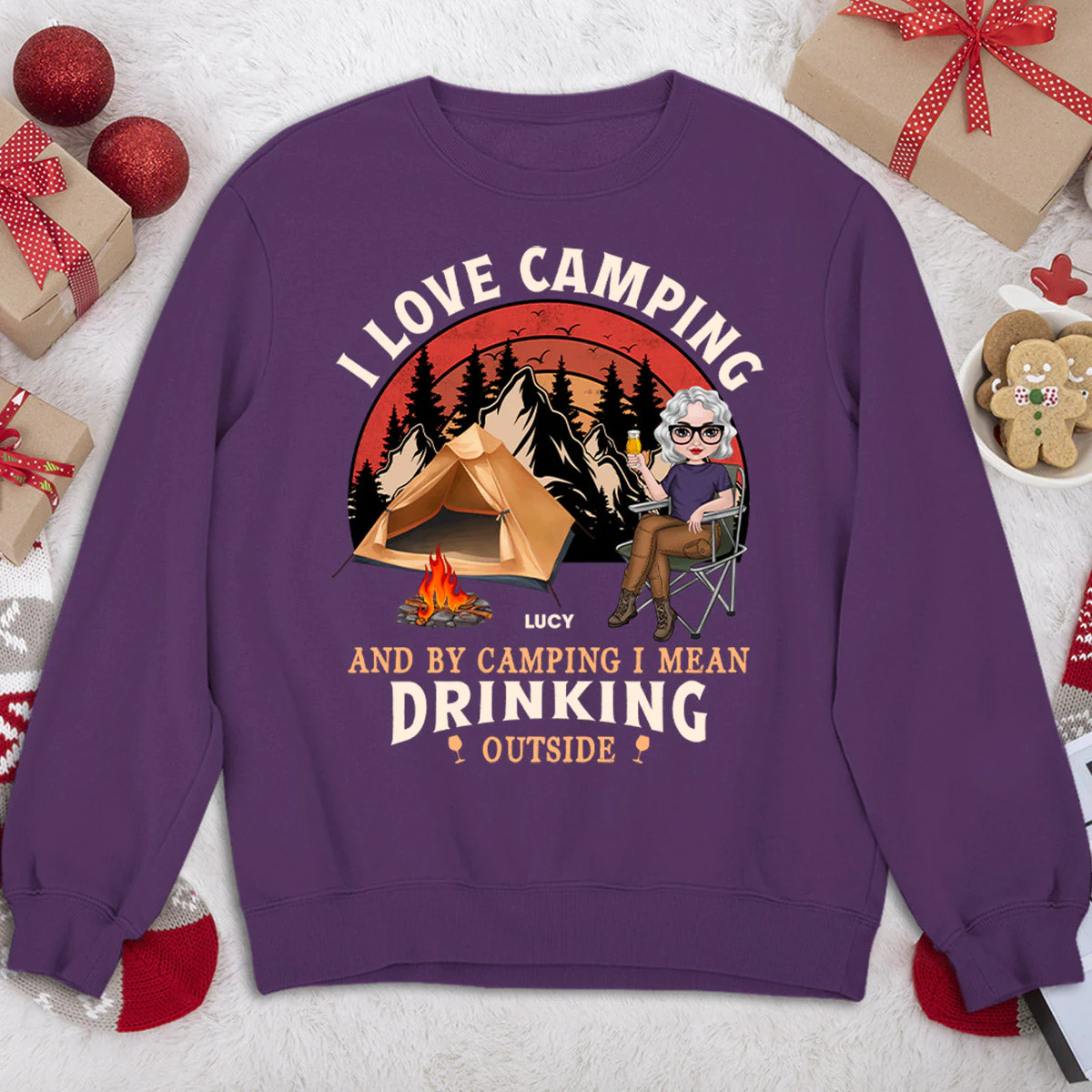 Drinking Outside - Personalized Custom Sweatshirt - Image 5