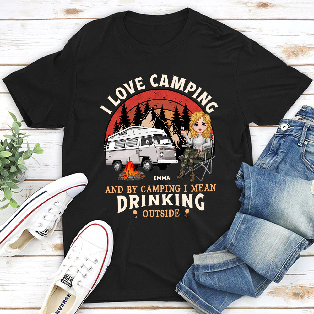 Drinking Outside - Personalized Custom Unisex T-shirt - Image 2