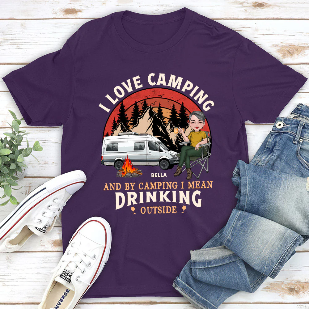 Drinking Outside - Personalized Custom Unisex T-shirt - Image 4