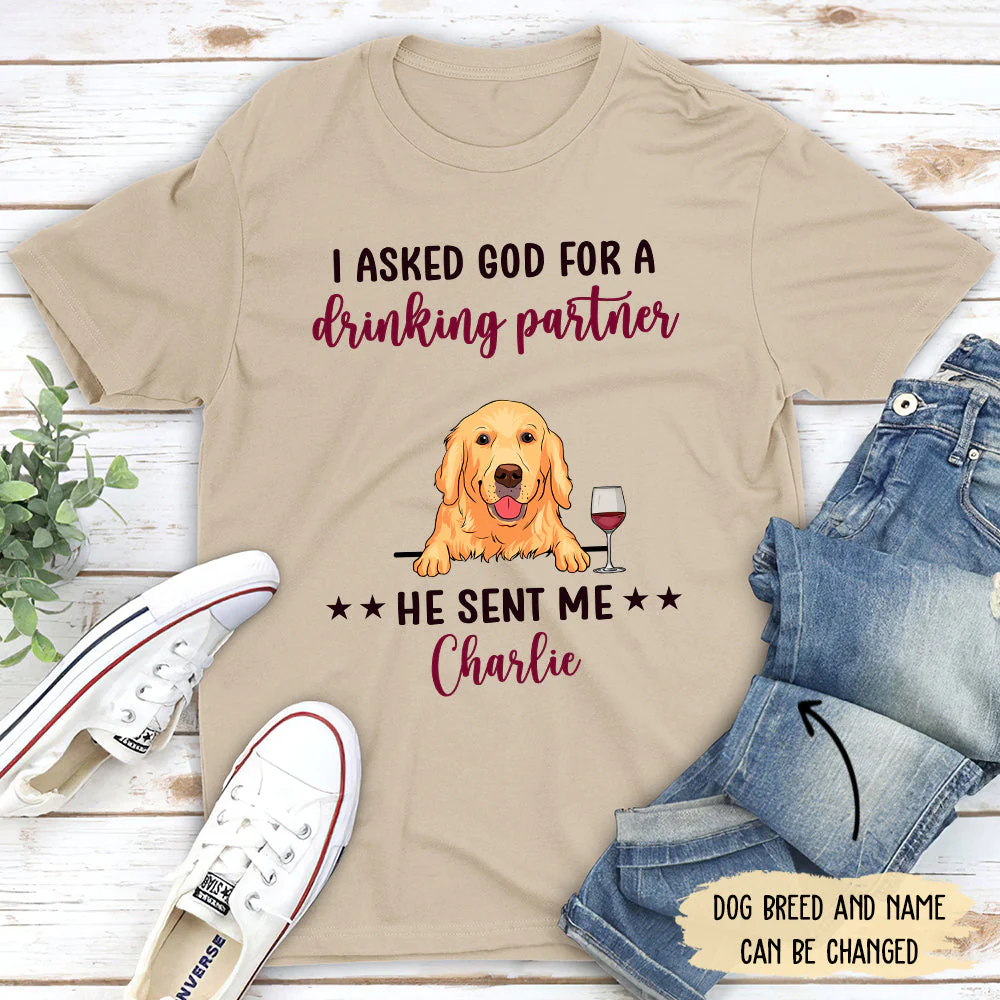 Drinking Partner - Personalized Custom Unisex T-shirt - Image 2