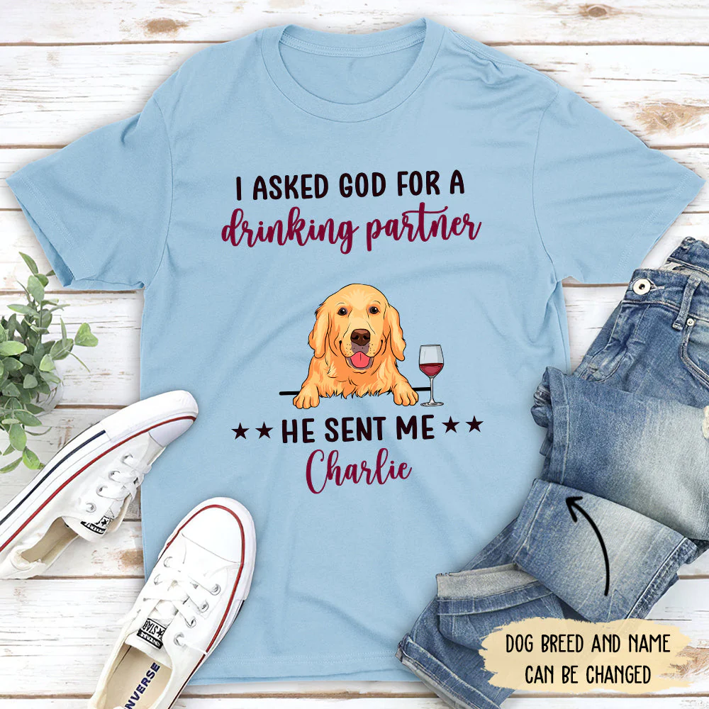 Drinking Partner - Personalized Custom Unisex T-shirt - Image 3