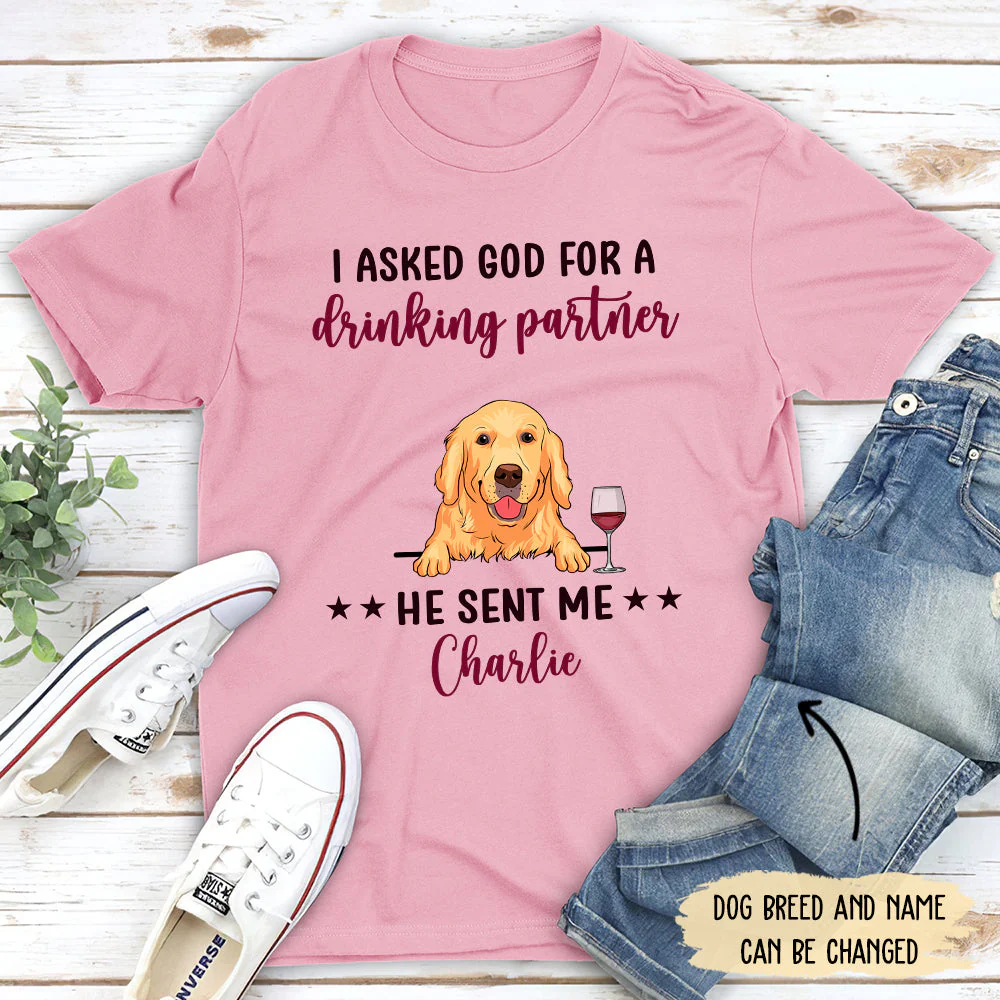 Drinking Partner - Personalized Custom Unisex T-shirt - Image 4