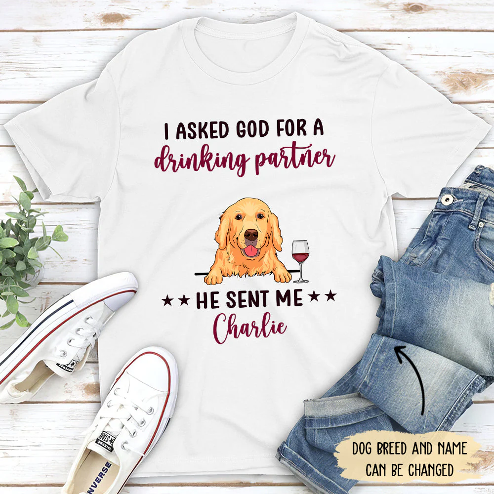 Drinking Partner - Personalized Custom Unisex T-shirt - Image 5
