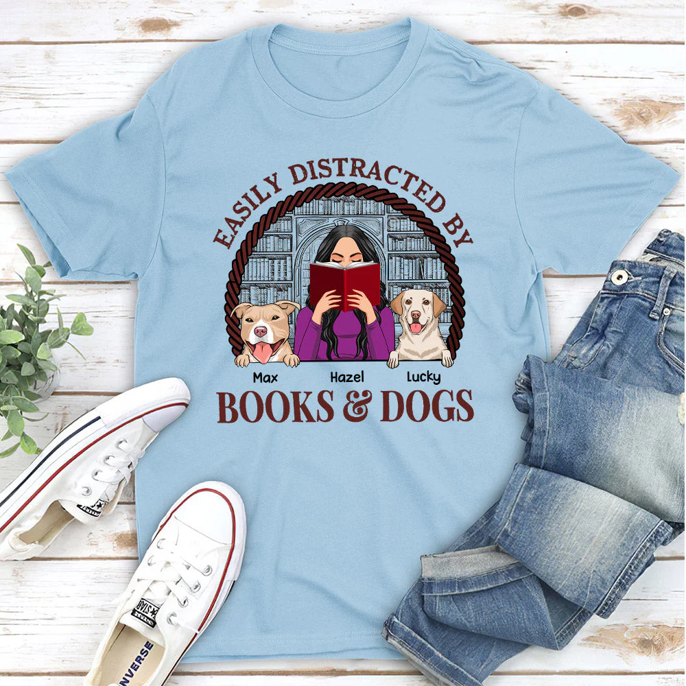 Easily Distracted - Personalized Custom Unisex T-shirt - Image 3
