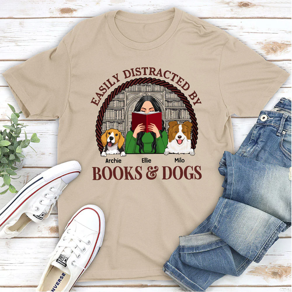 Easily Distracted - Personalized Custom Unisex T-shirt - Image 4