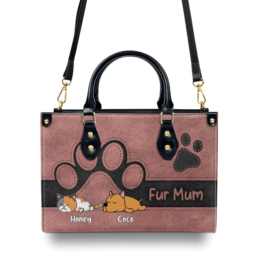 Elegant Fur Mom - Personalized Custom Leather Bag - Image 3