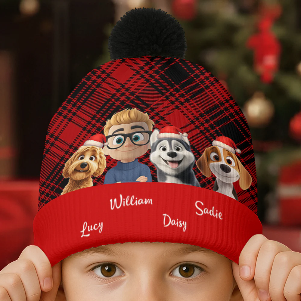 Enjoy Christmas Very Much - Personalized Custom Bobble Beanie Hat - Image 2