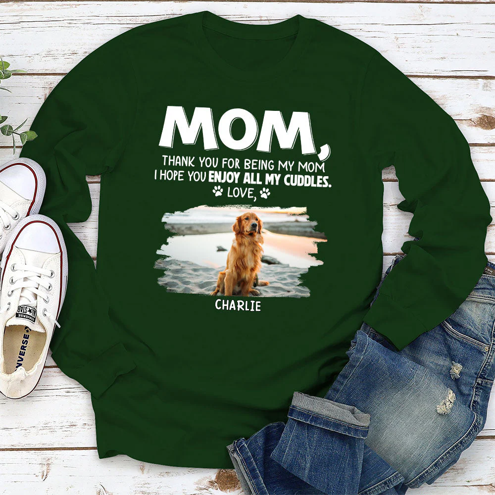 Enjoy Cuddles - Personalized Custom Long Sleeve T-shirt - Image 3