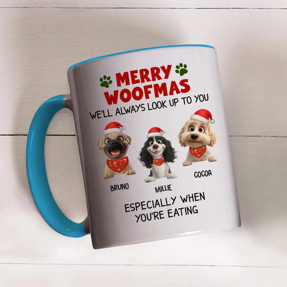 Especially When You Are Eating Christmas - Personalized Custom Accent Mug - Image 4