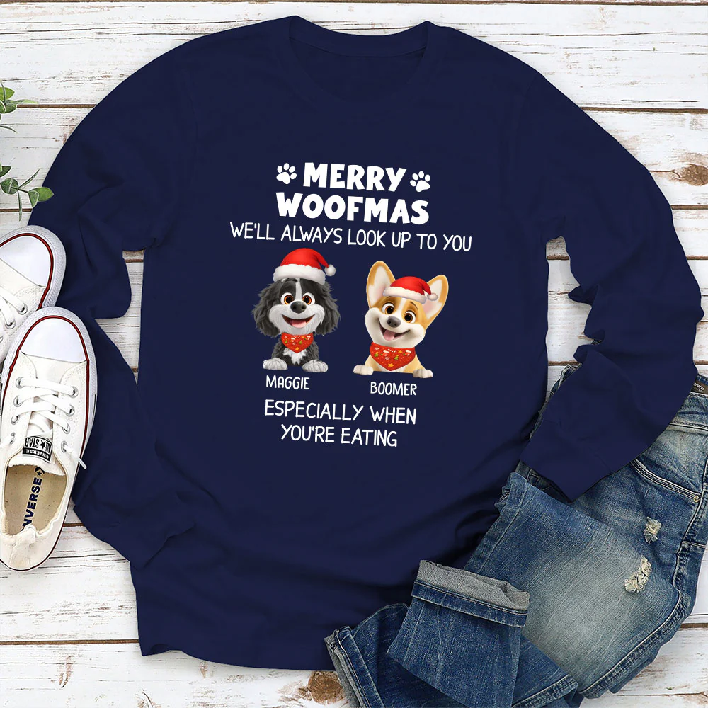 Especially When You Are Eating Christmas - Personalized Custom Long Sleeve T-Shirt - Image 2
