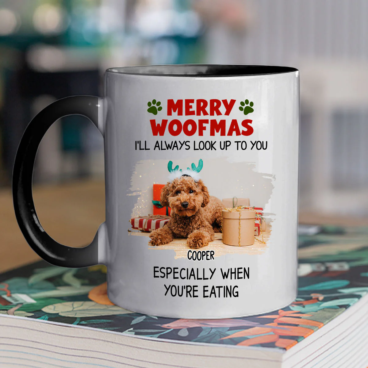 Especially When You Are Eating Christmas Photo - Personalized Custom Accent Mug - Image 2