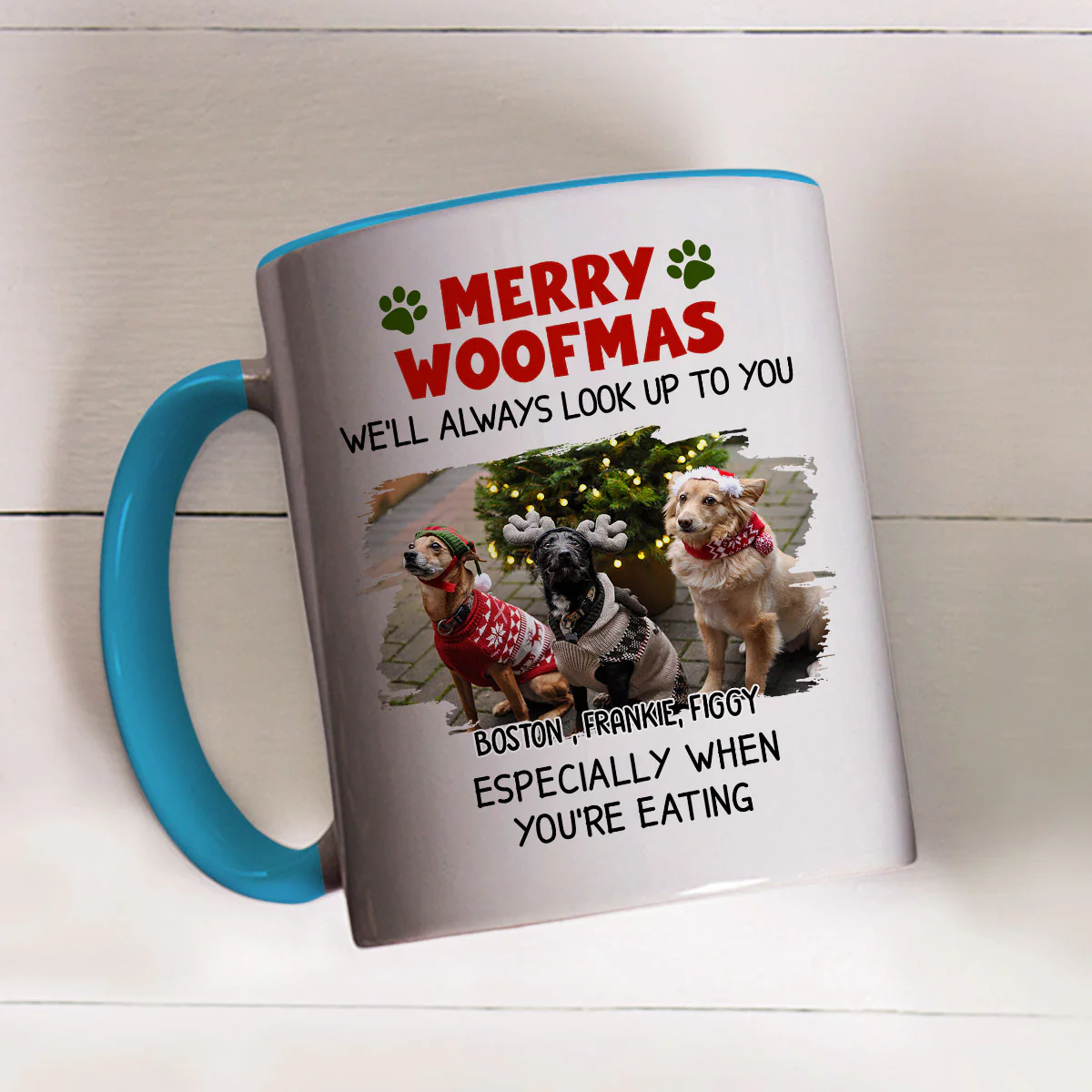 Especially When You Are Eating Christmas Photo - Personalized Custom Accent Mug - Image 4