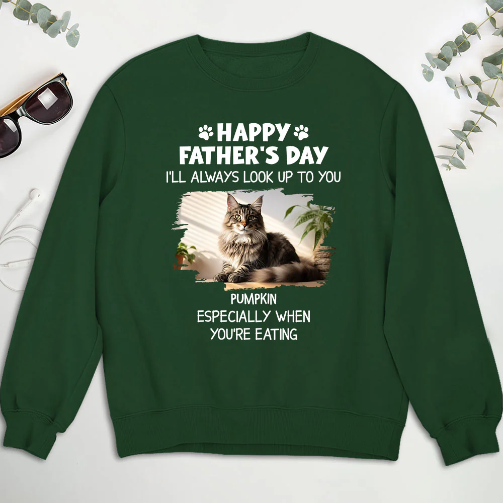 Especially When You Are Eating Ver Cat Photo - Personalized Custom Sweatshirt