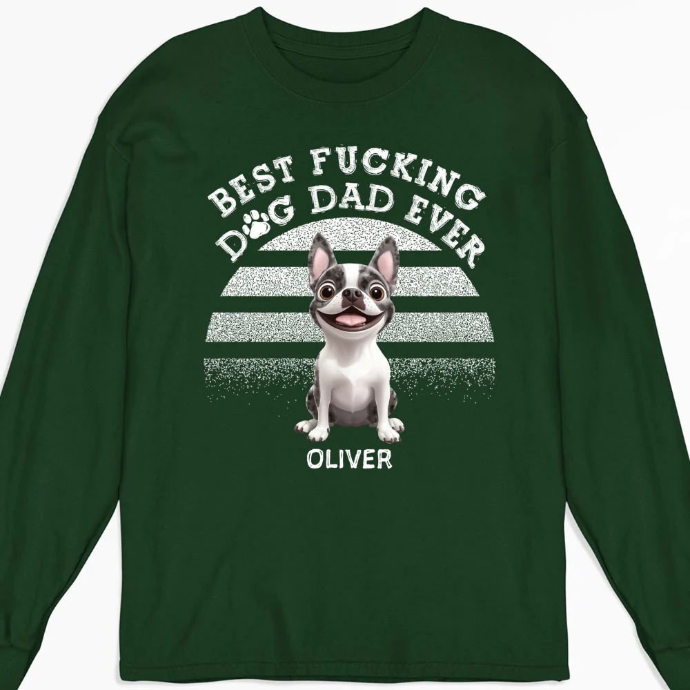 Ever Best Dad - Personalized Custom Long Sleeve T-shirt - Image 6