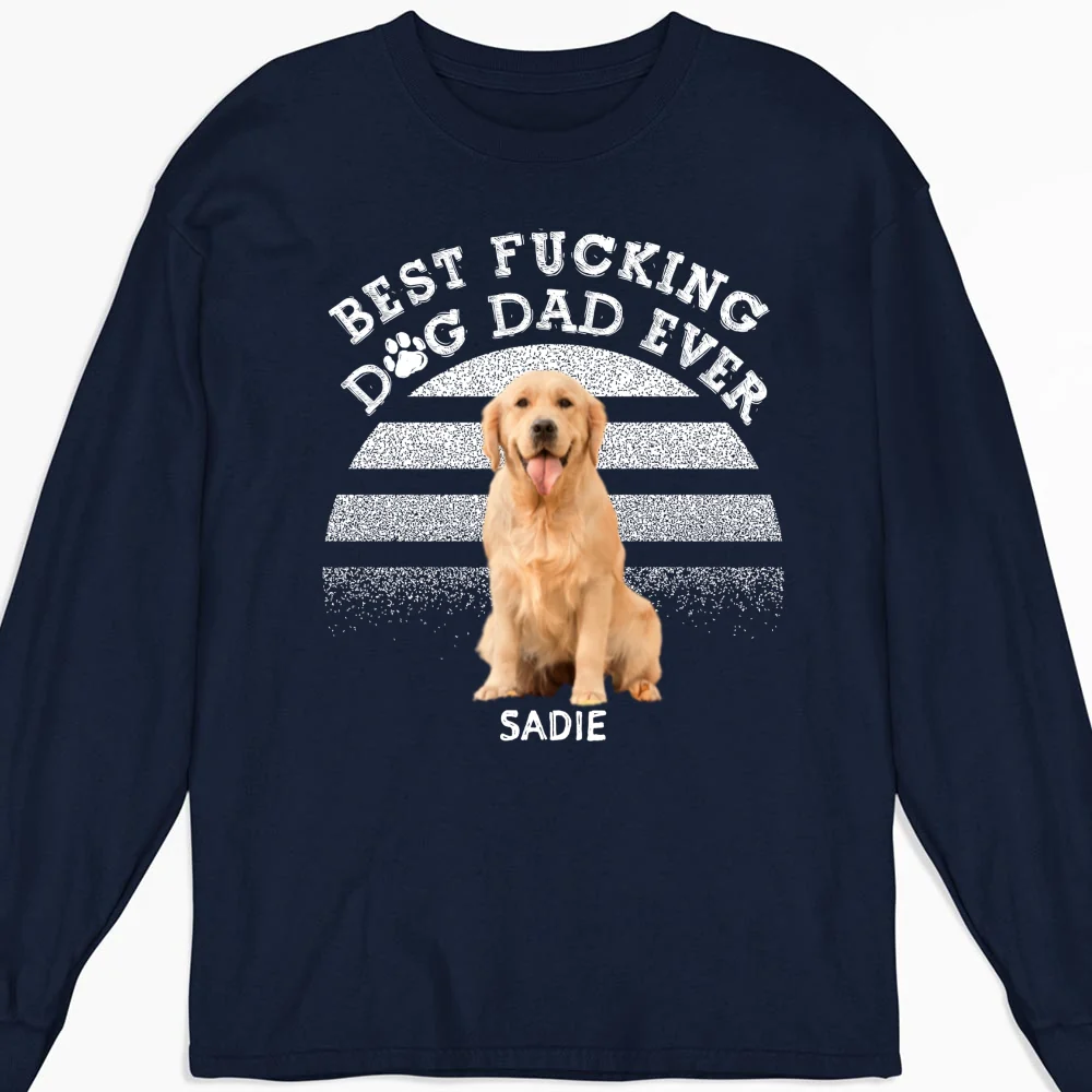 Ever Best Dad Photo - Personalized Custom Long Sleeve T-shirt - Image 5