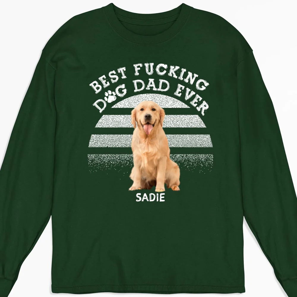Ever Best Dad Photo - Personalized Custom Long Sleeve T-shirt - Image 6