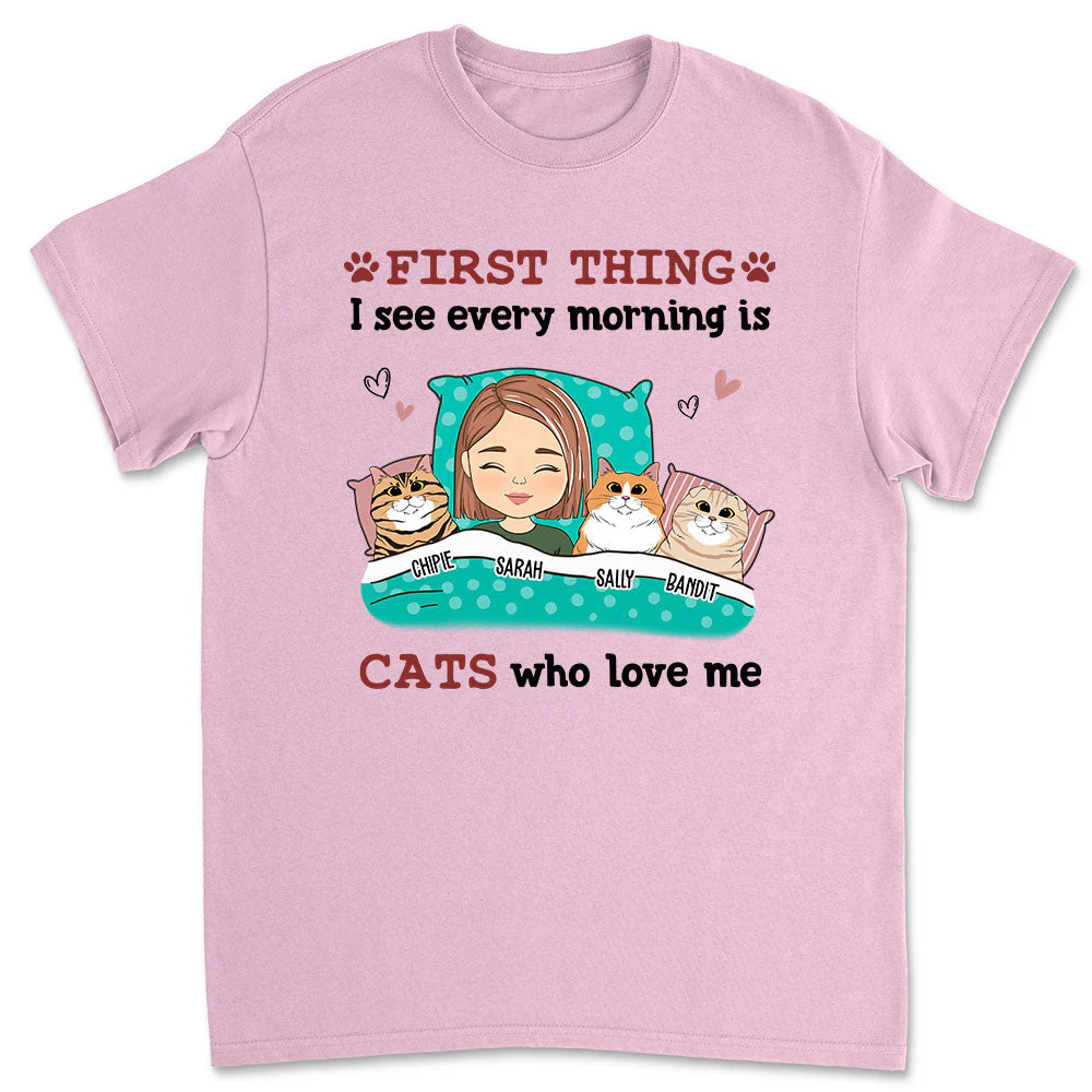 Every Morning Cat - Personalized Custom Unisex T-shirt - Image 3