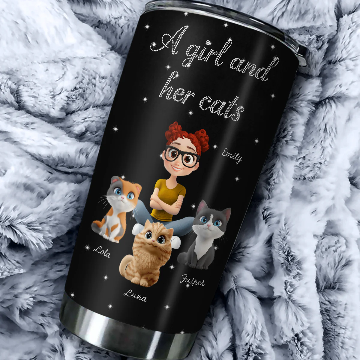 Every Second With Cats - Personalized Custom Tumbler - Image 3
