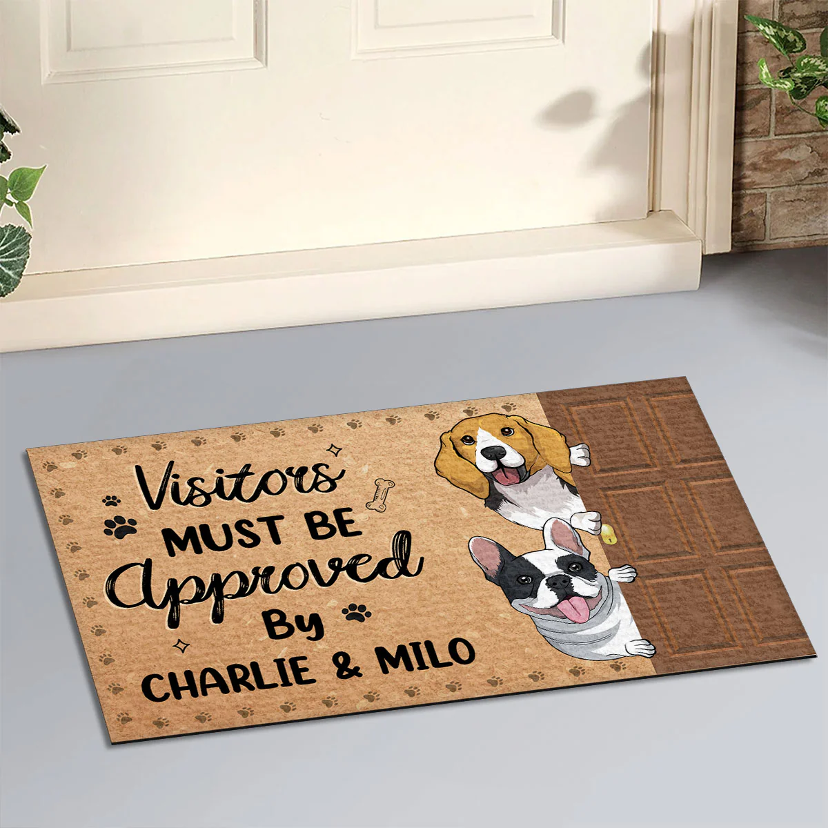Everyone Must Be Approved By Dogs - Personalized Custom Doormat - Image 3