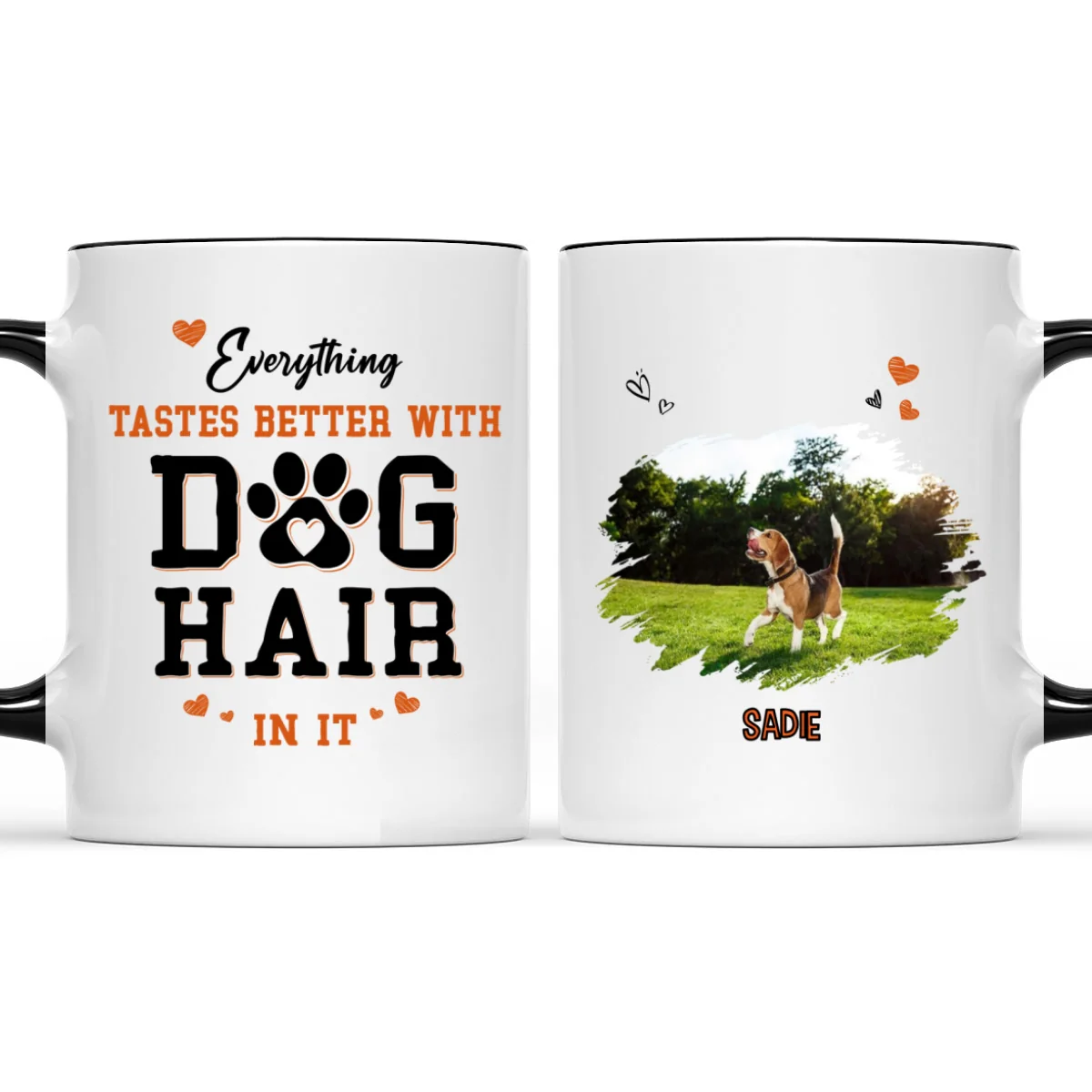Everything Taste Better With Dog Hair Photo - Personalized Custom Accent Mug - Image 3