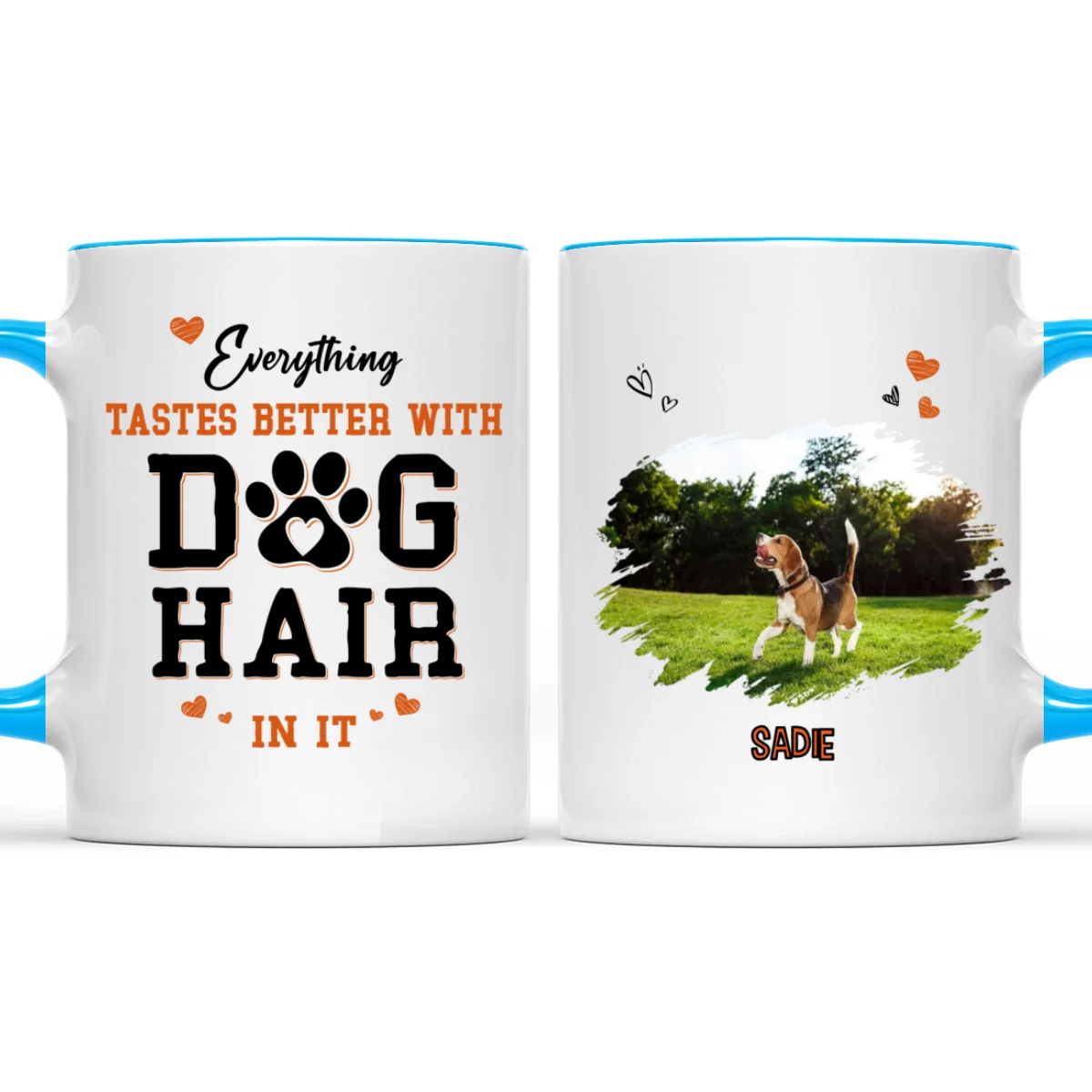 Everything Taste Better With Dog Hair Photo - Personalized Custom Accent Mug - Image 4