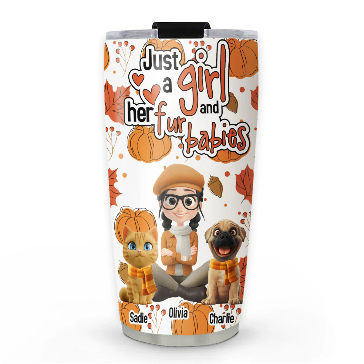 Falling For Fur Babies - Personalized Custom Tumbler