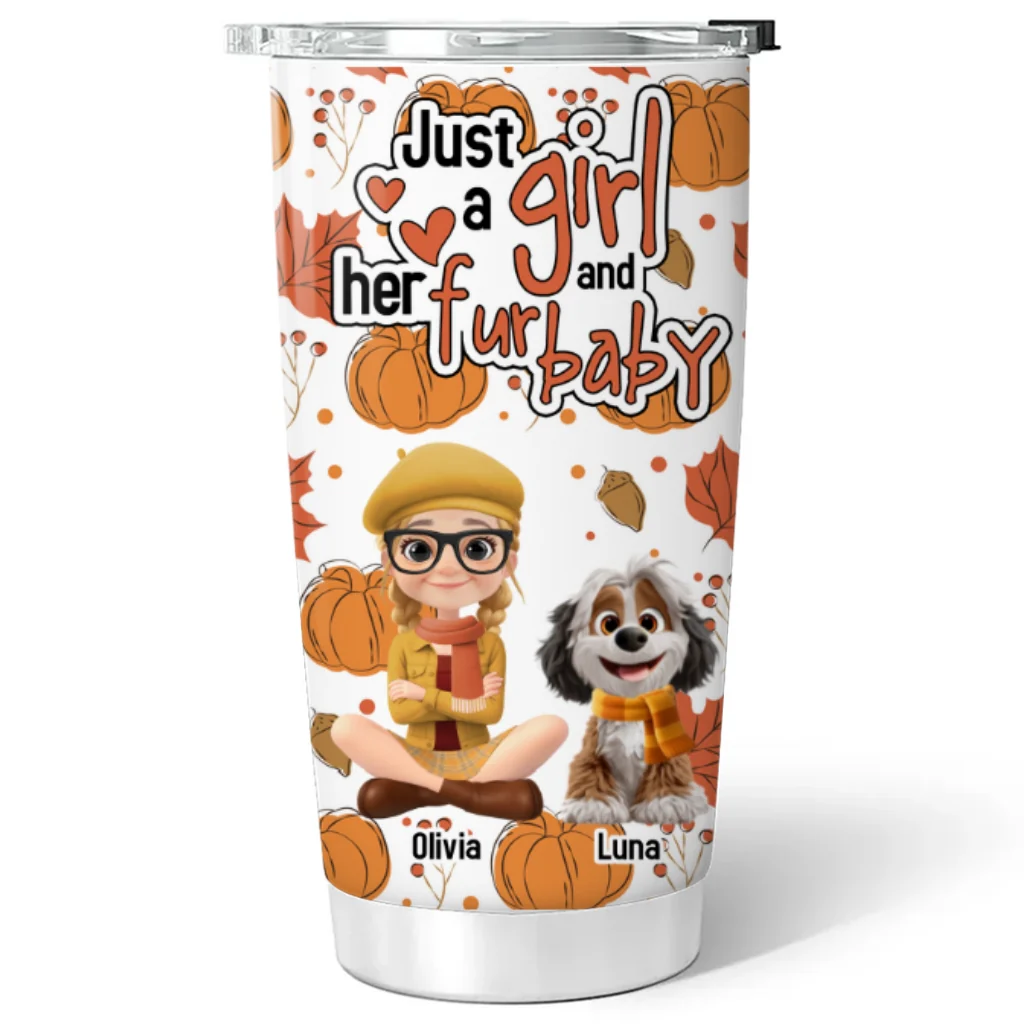 Falling For Fur Babies - Personalized Custom Tumbler - Image 5