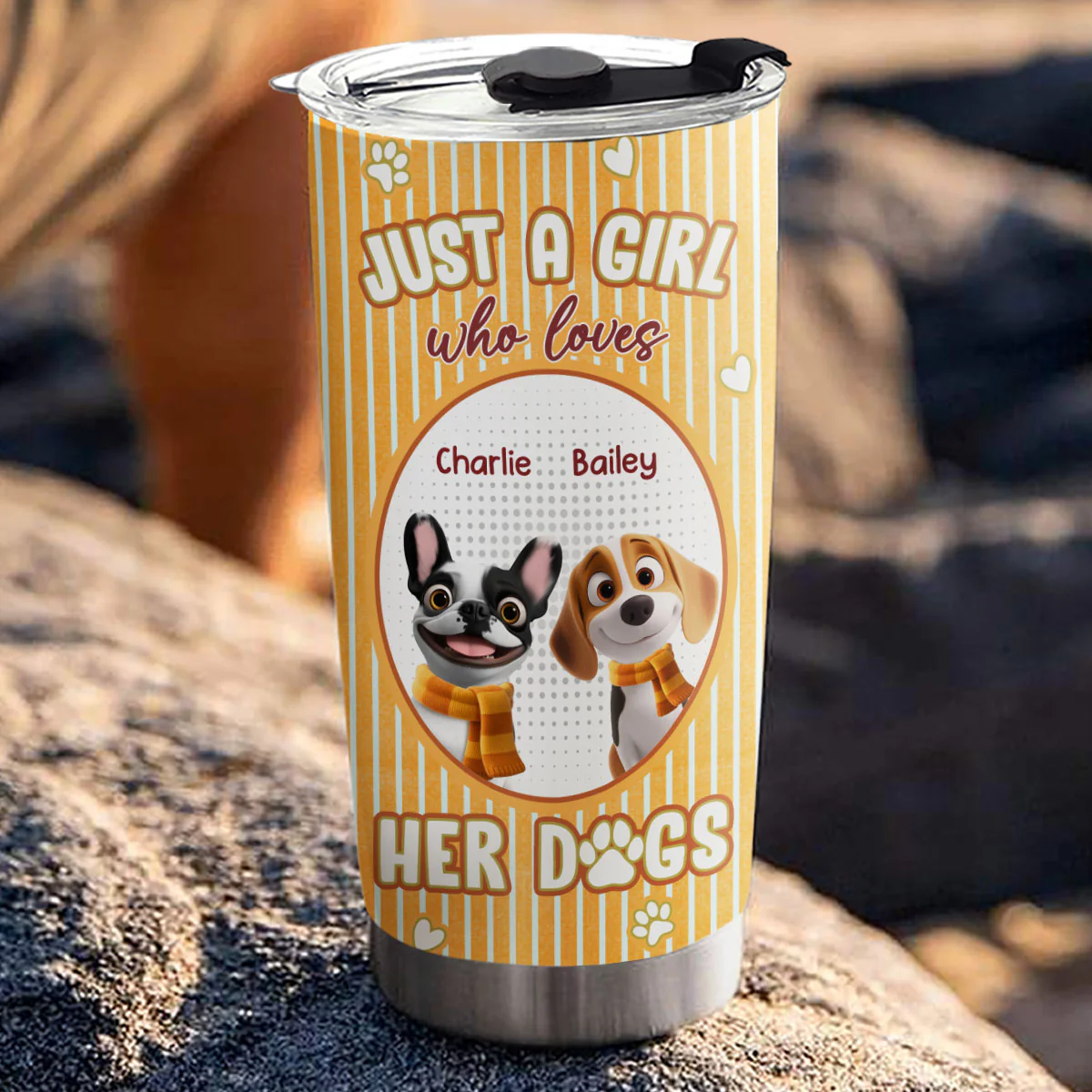 Falling In Fall - Personalized Custom Tumbler - Image 3