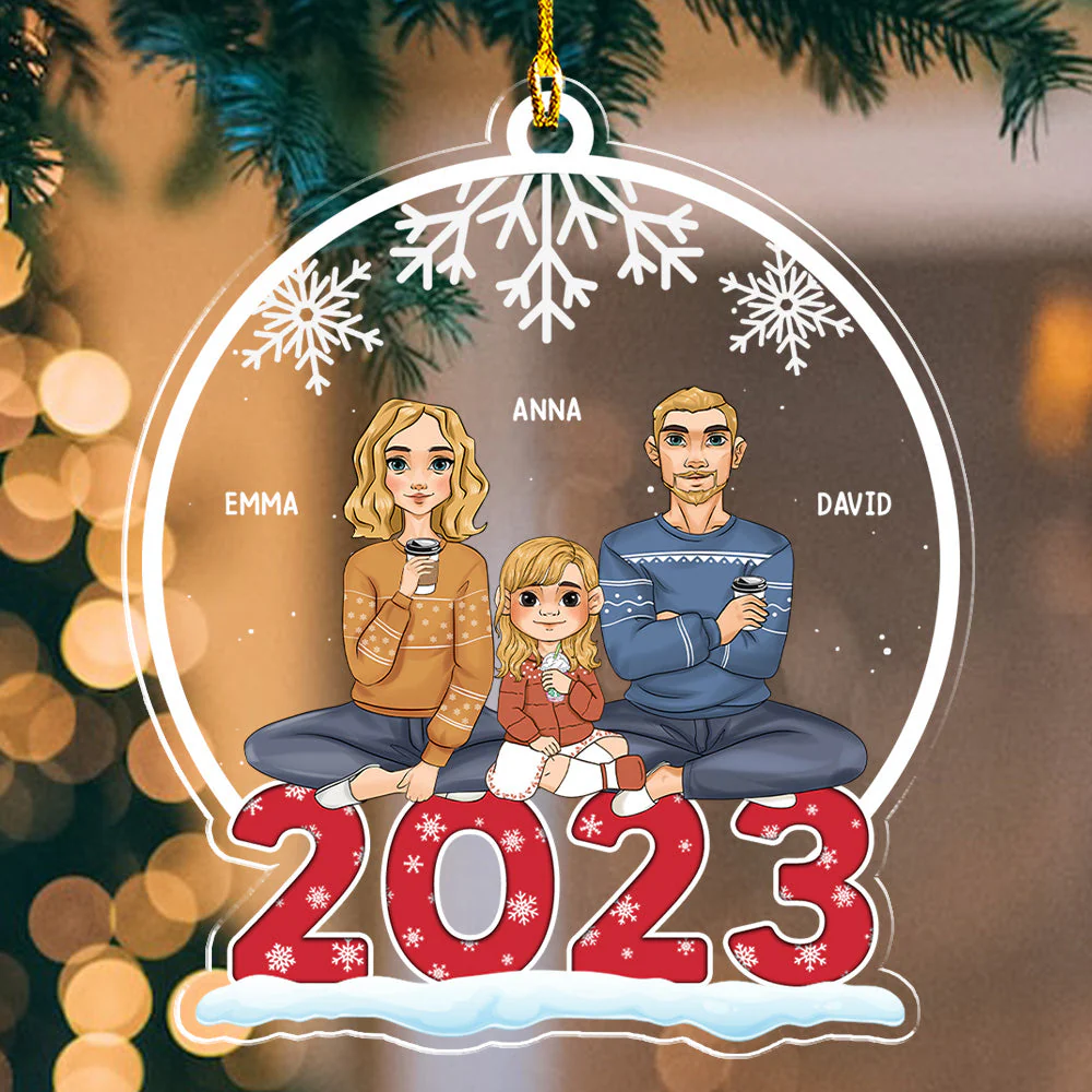 Family 2023 - Personalized Custom Acrylic Ornament - Image 2
