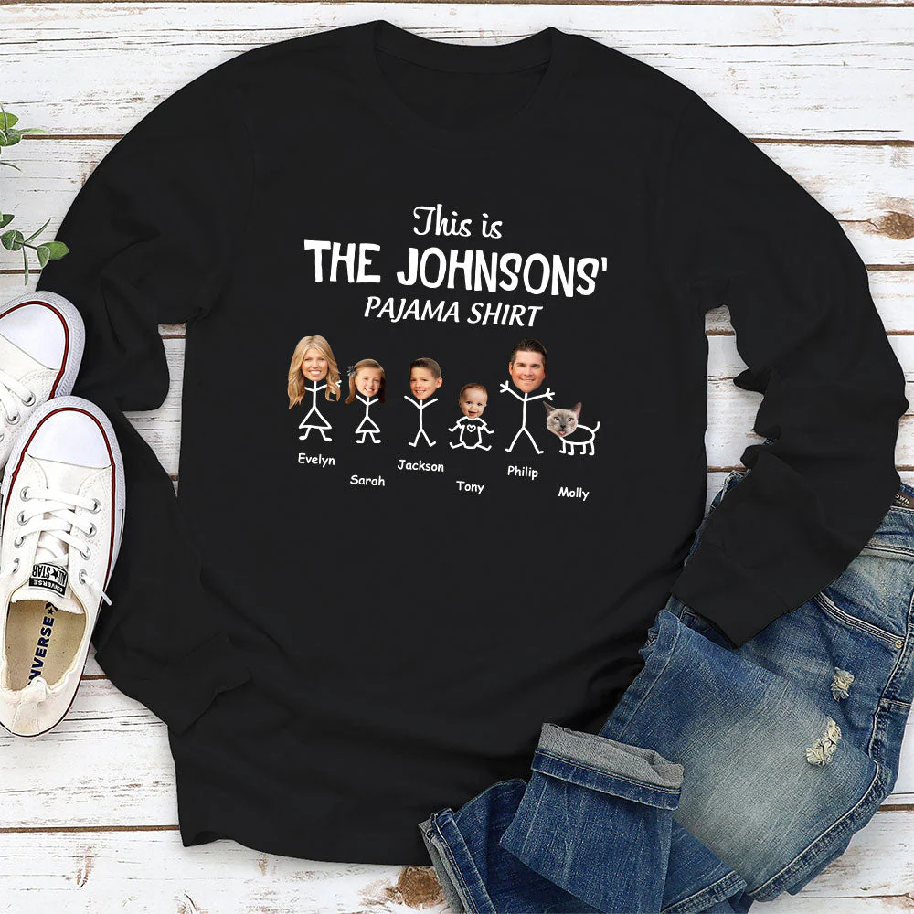 Family Christmas Shirt - Personalized Custom Long Sleeve T-shirt - Image 3
