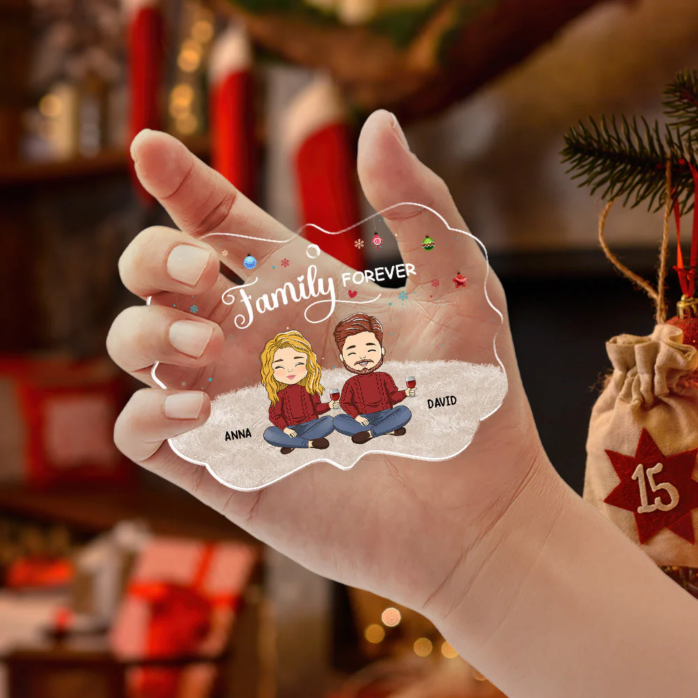 Family Forever - Personalized Custom Acrylic Ornament - Image 5