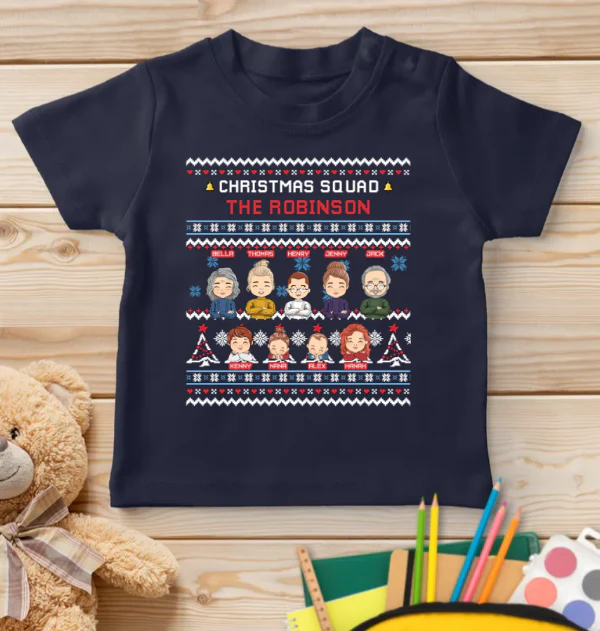 Family Squad - Personalized Custom Youth T-shirt - Image 2