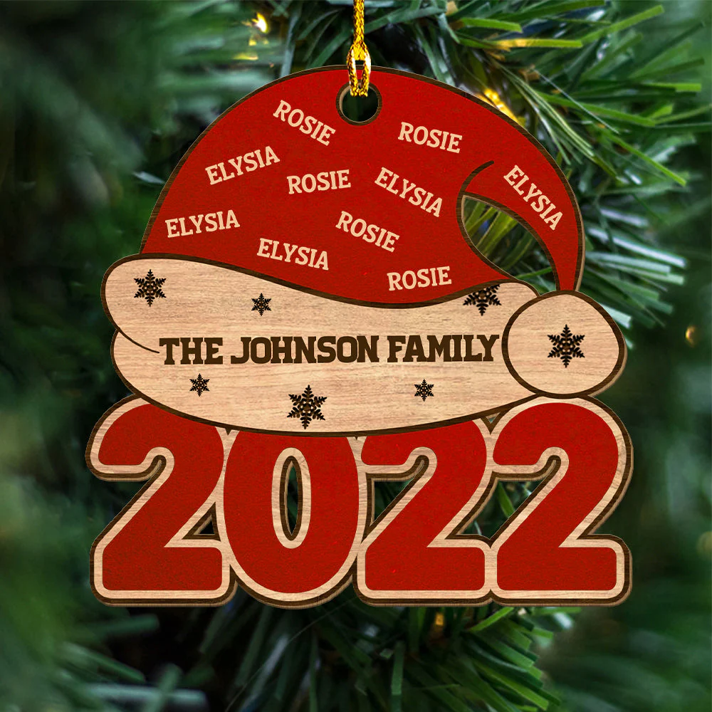 Family Together - Personalized Custom 1-layered Wood Ornament - Image 2